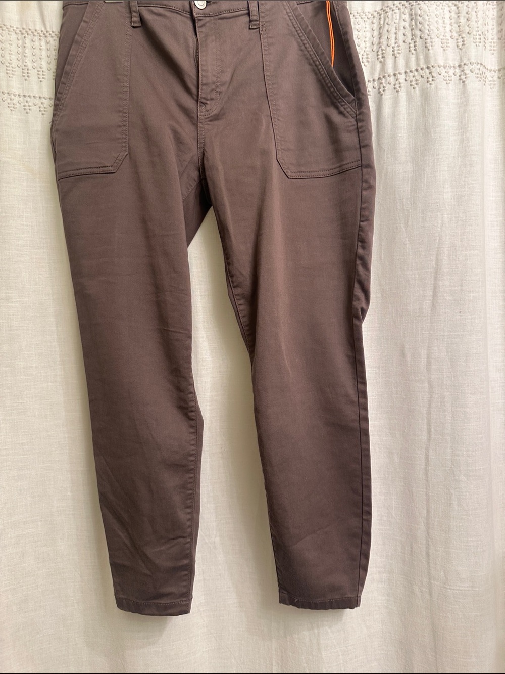 Knox Rose Ankle Skinny Pants Brown Waist 14 NWT